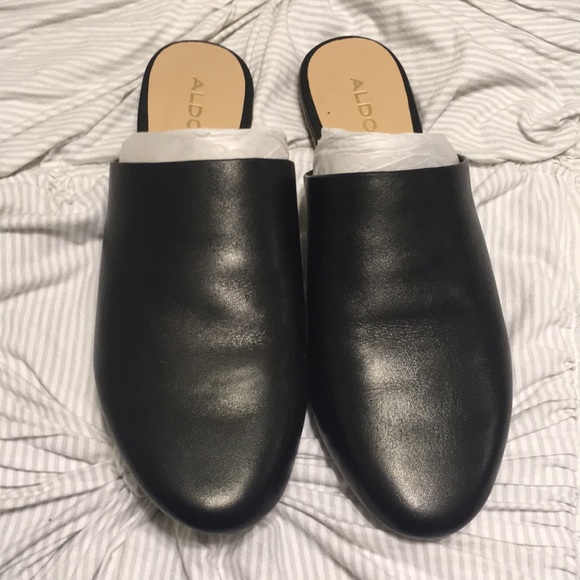 aldo leather mules